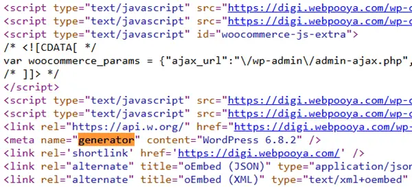 بررسی تگ متای Generator بررسی تگ متای Generator