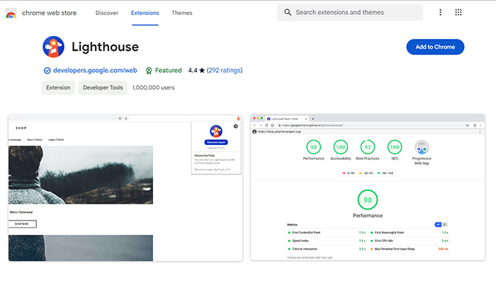 افزونه Lighthouse