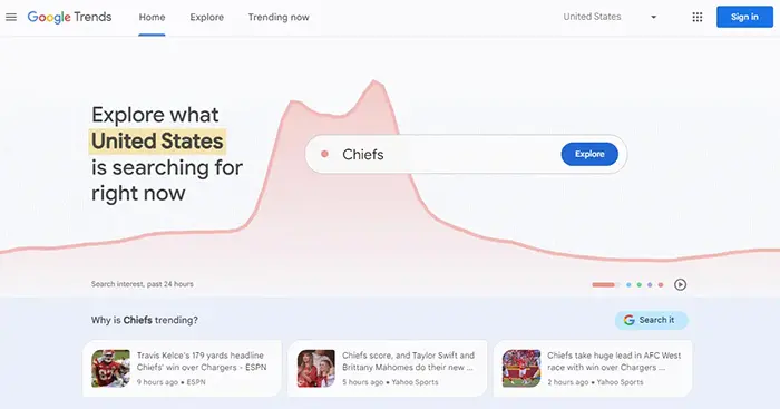 ورود به سایت Google Trends ورود به سایت Google Trends