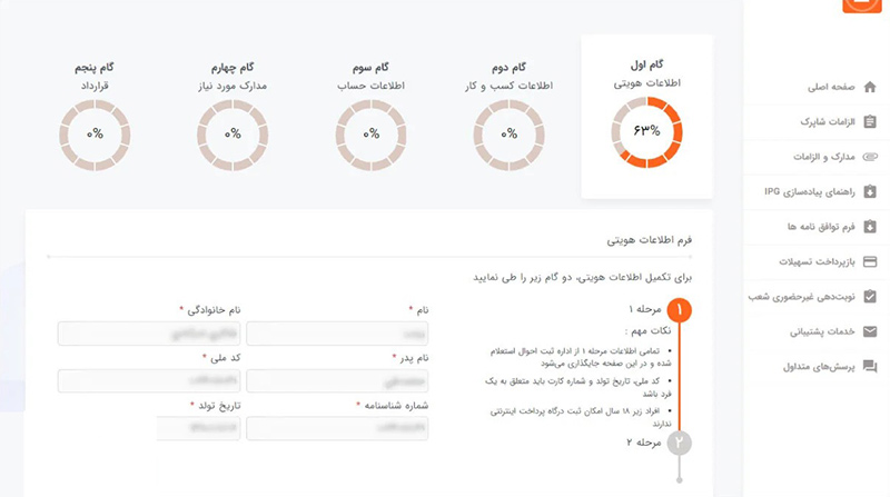 مراحل دریافت درگاه پرداخت ملت