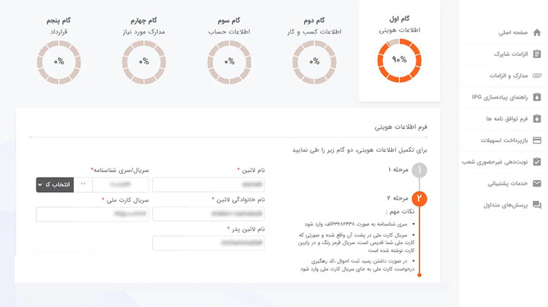 مراحل دریافت درگاه پرداخت ملت