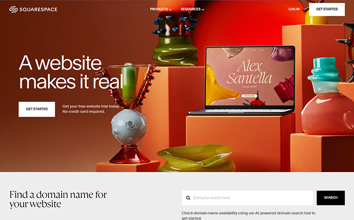 سایت ساز با موبایل Squarespace