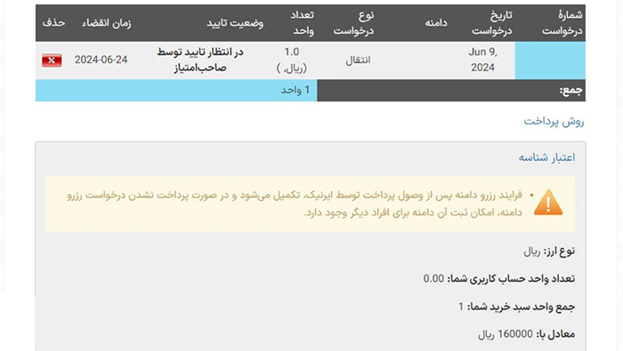 اقدامات مالک جدید برای دریافت دامنه