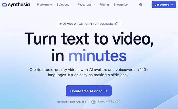 هوش مصنوعی ساخت ویدیو Synthesia هوش مصنوعی ساخت ویدیو Synthesia
