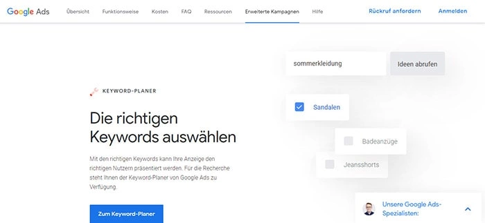google-keyword-planner-min 15 مورد از بهترین ابزارهای رایگان گوگل برای سئو
