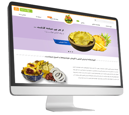 نمونه کار طراحی سایت میوه خشک