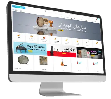 نمونه کار طراحی سایت لوازم موسیقی