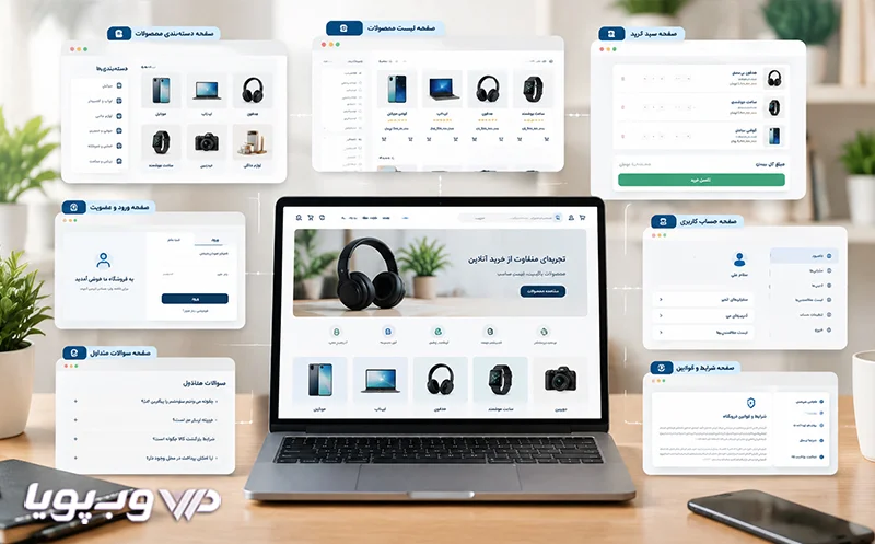 صفحات ضروری یک فروشگاه اینترنتی صفحات ضروری یک فروشگاه اینترنتی